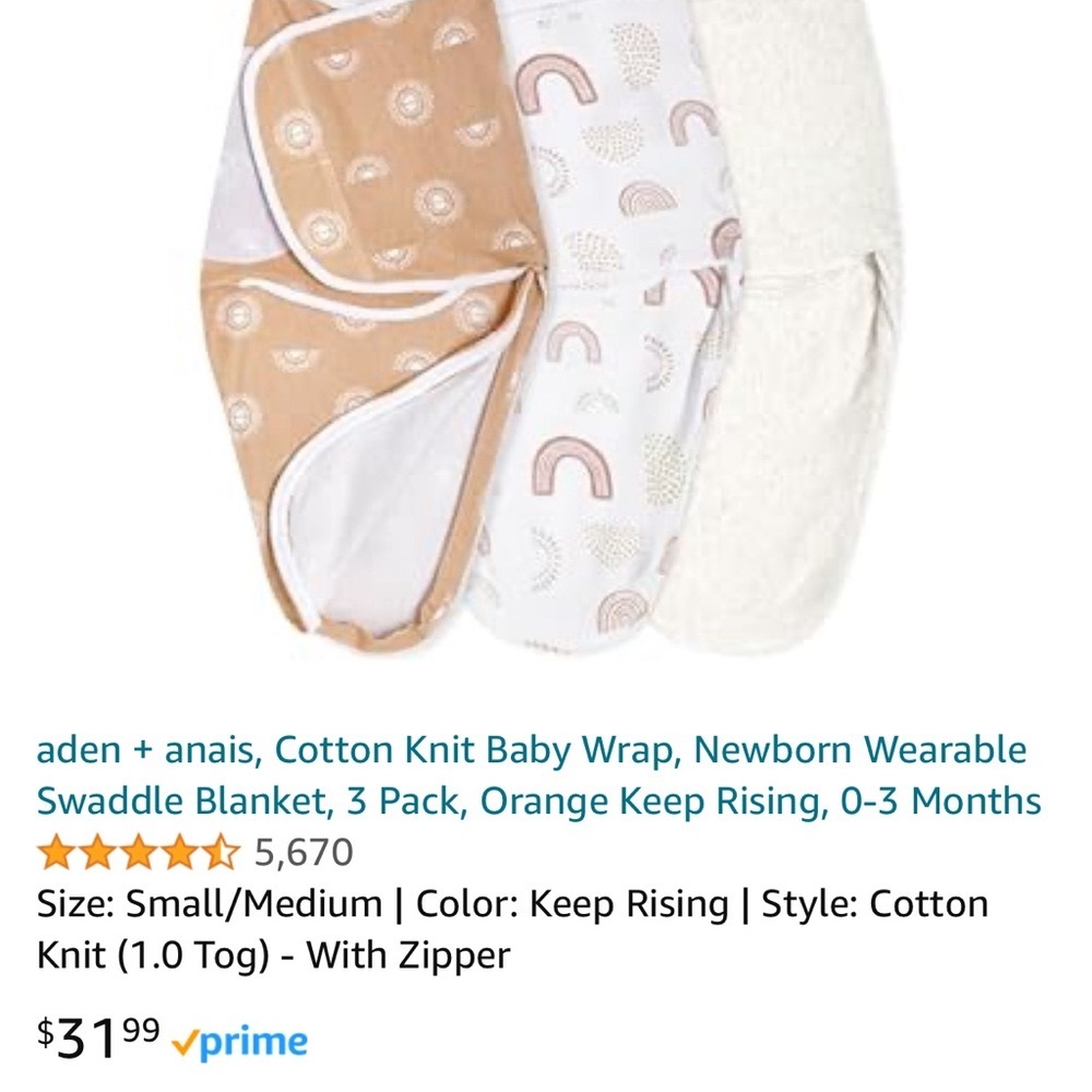 0-3 M infant swaddle set
